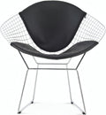 Diamond Chrome Frame PU Accent Chair