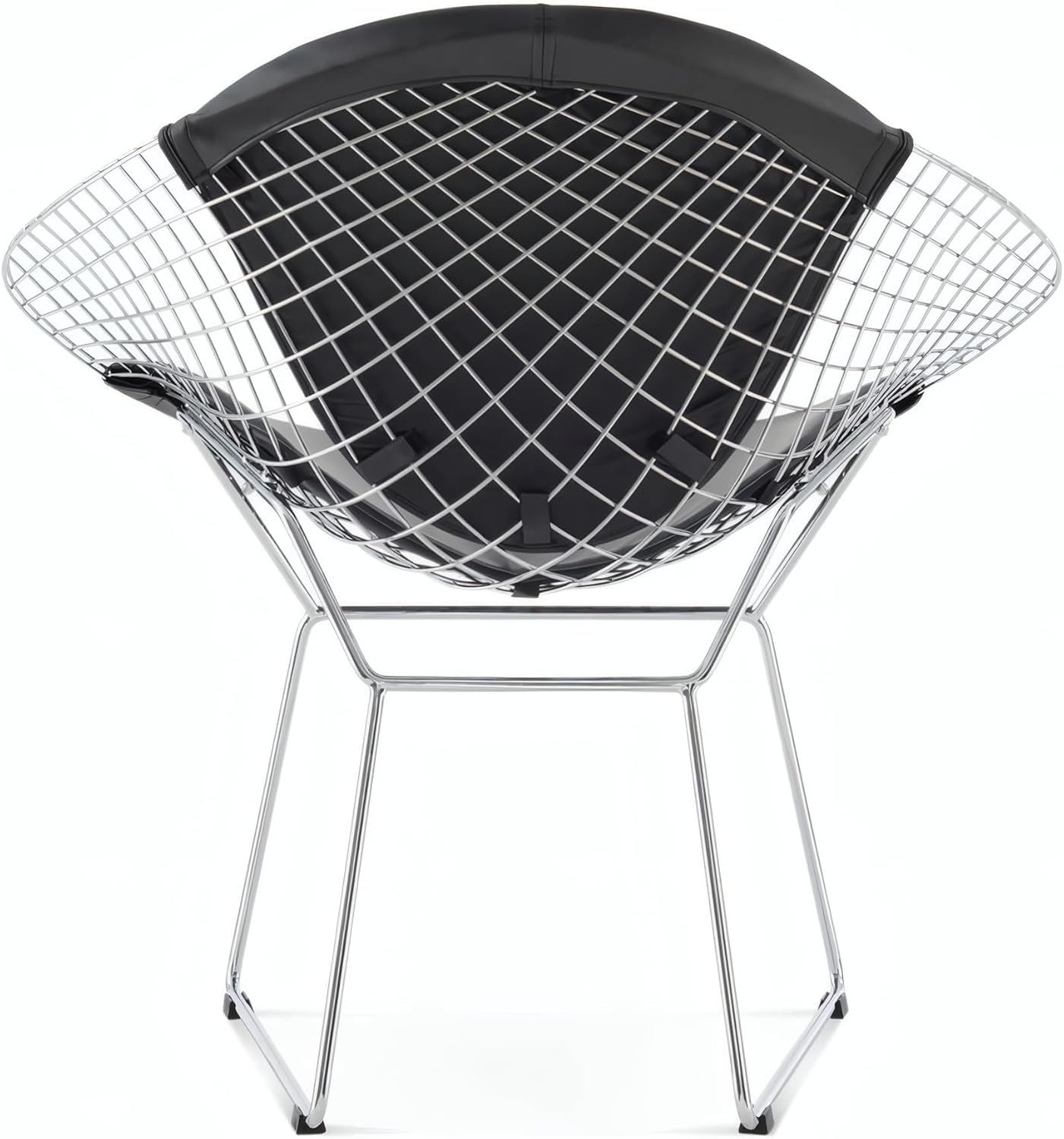 Diamond Chrome Frame PU Accent Chair