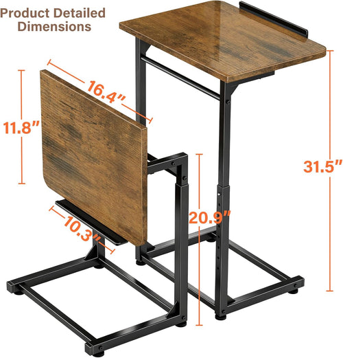 Adjustable C-Shaped Tv Tray Table Set Two