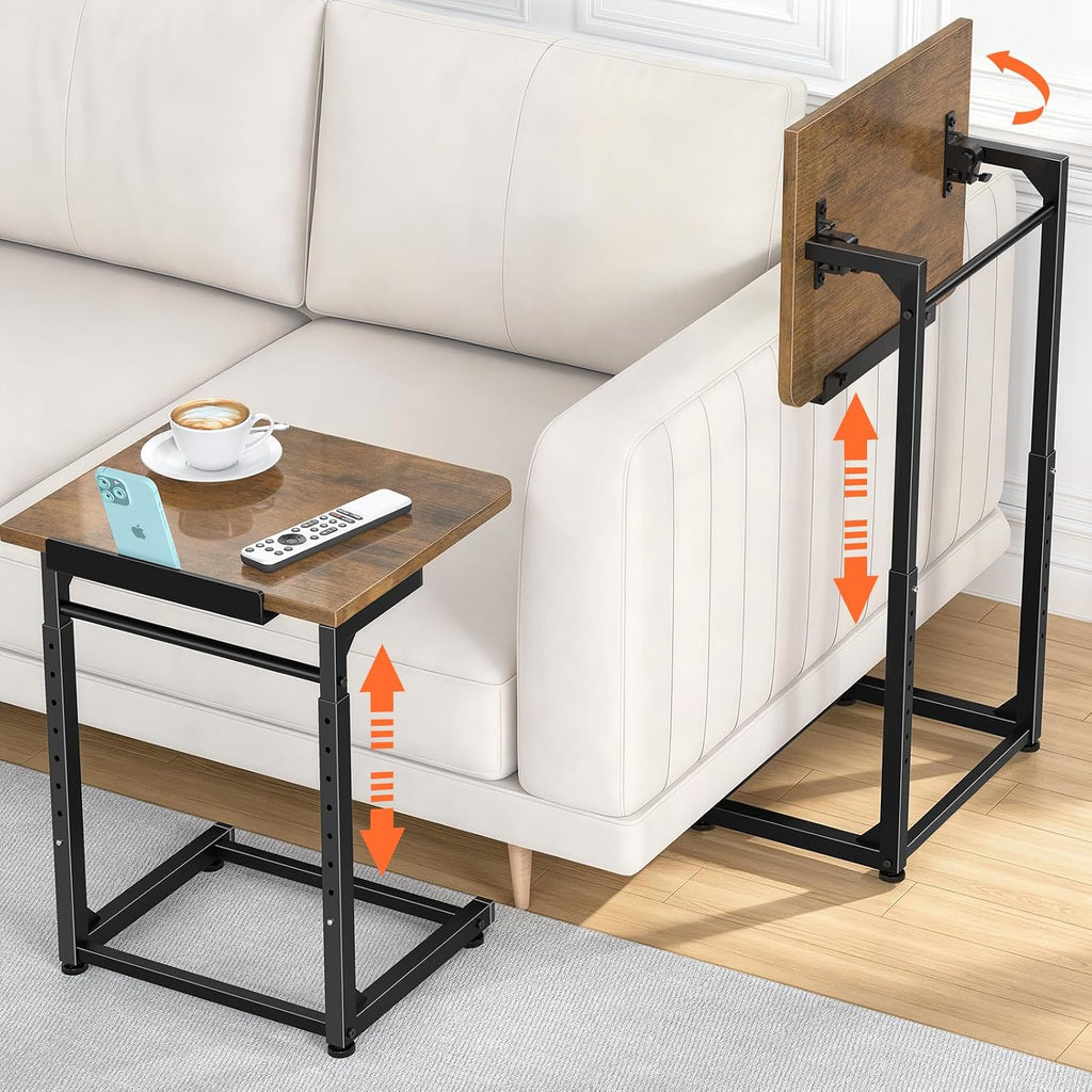 Adjustable C-Shaped Tv Tray Table Set Two
