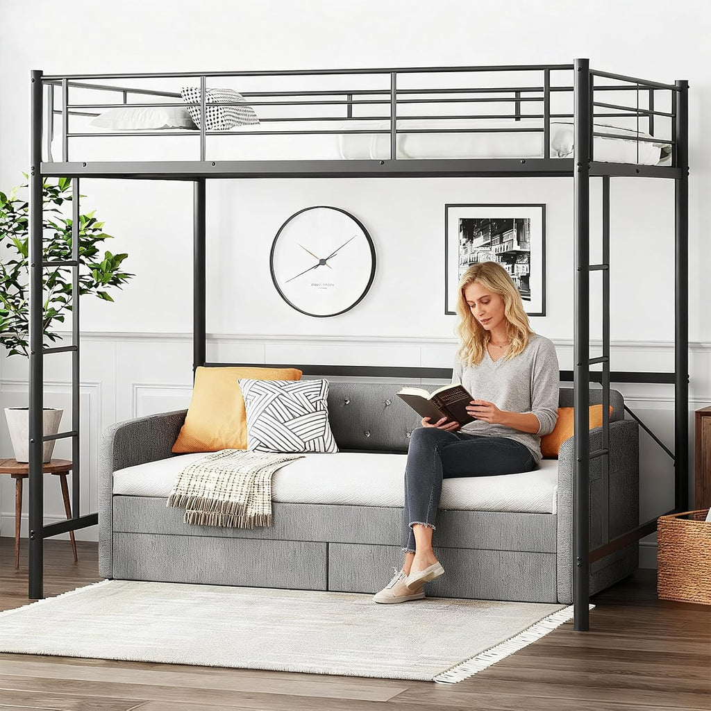 Gray Chenille Upholstered Twin Daybed Two Drawers